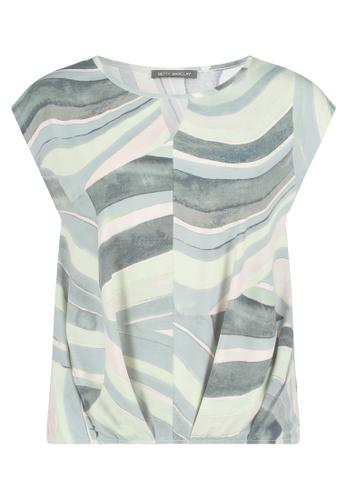 Blusenshirt 38 Figurumspielend - Mint/Green