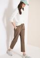 Mid Waist Slim Leg Hose im Loose Fit