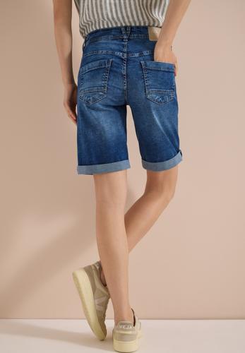 Slim Leg Jeansshorts im Casual Fit 29 - Mid Blue Used Wash