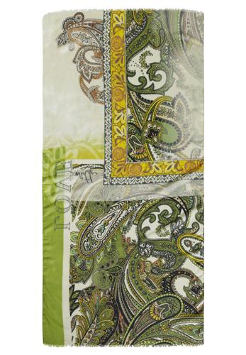Tuch OS Weich fallend - Beige/green