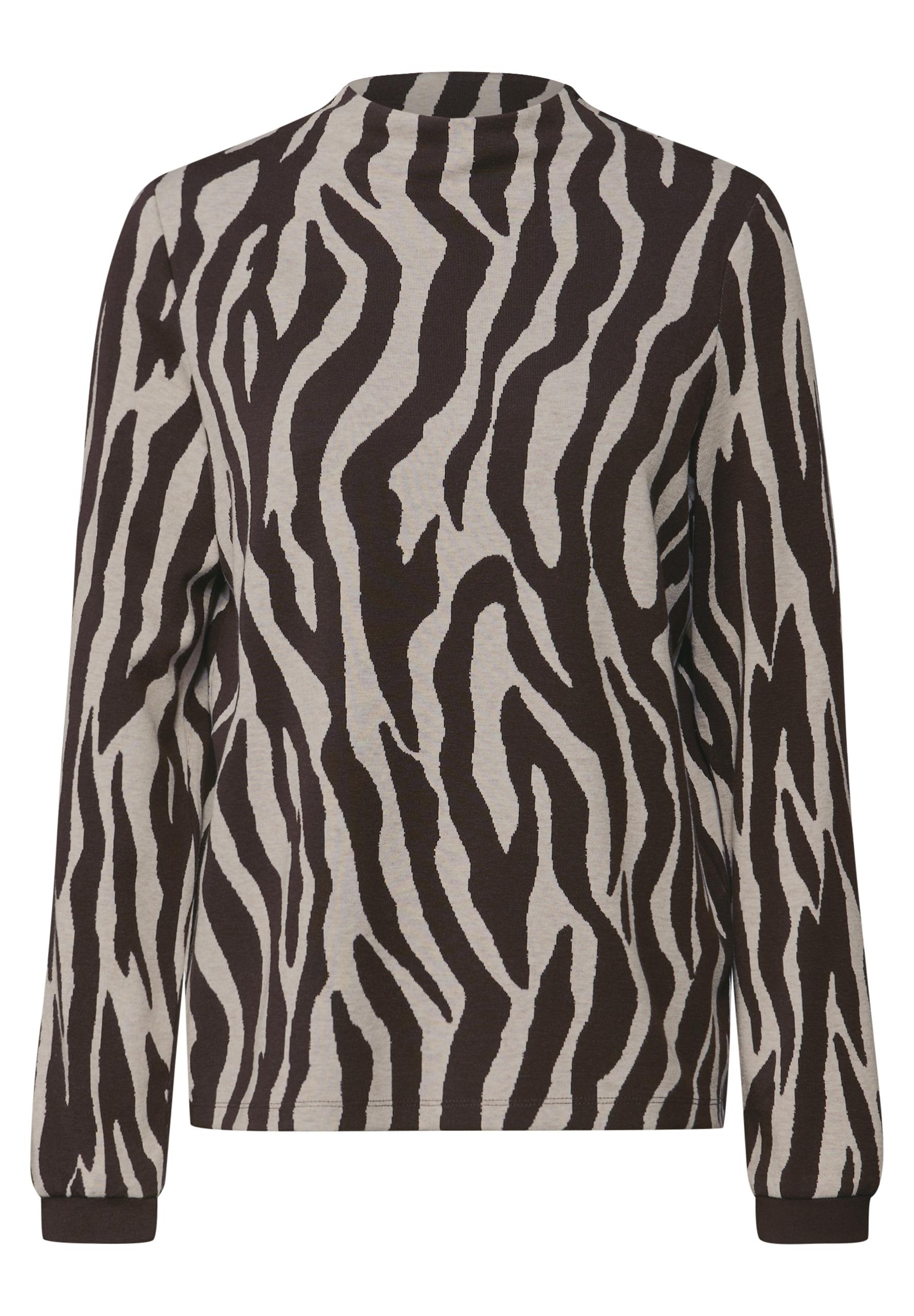 Shirt mit Zebra Print 38 - Deep Roast Brown
