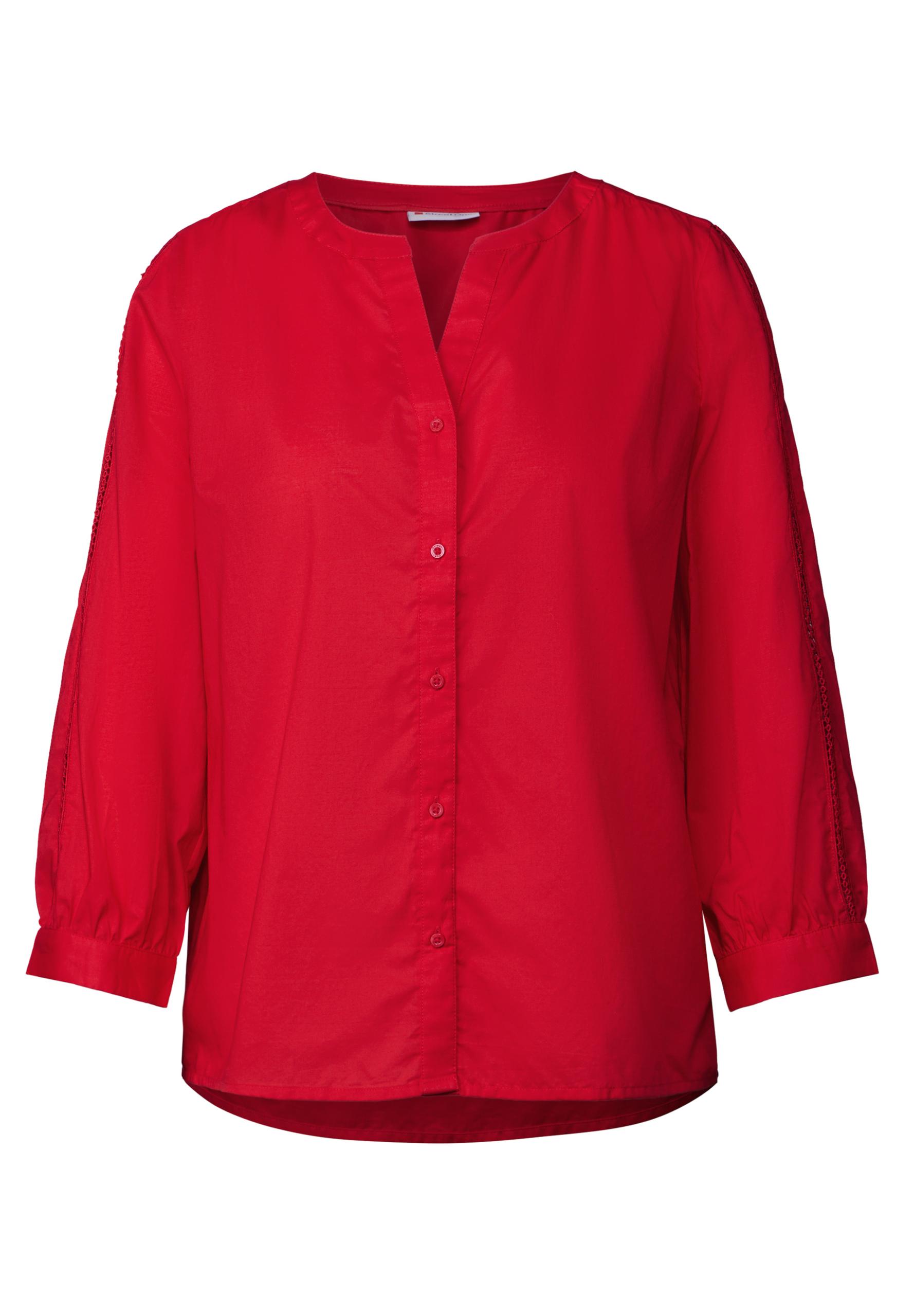 Bluse mit Tapedetails 36 - Glory Red