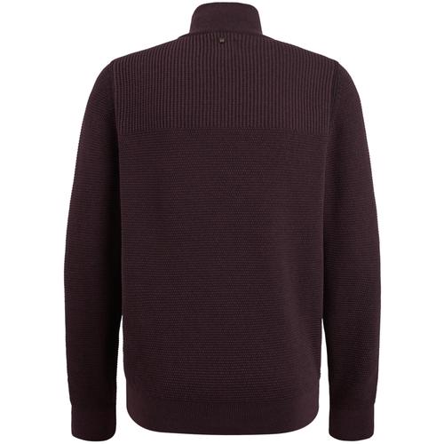 Half zip collar cotton plated M Regular Fit - Fudge