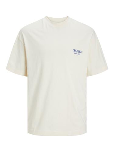 JORSANTORINI BACK TEE SS CREW NECK JNR 152 Weit geschnitten - Buttercream
