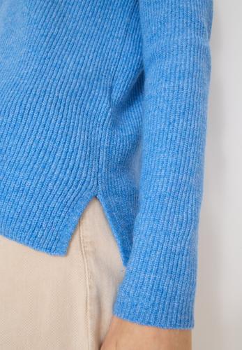 V-Neck Pullover L - Fountain Blue Melange