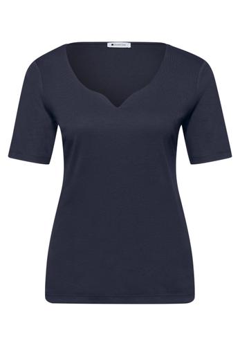 Basic T-Shirt mit Herzausschnitt