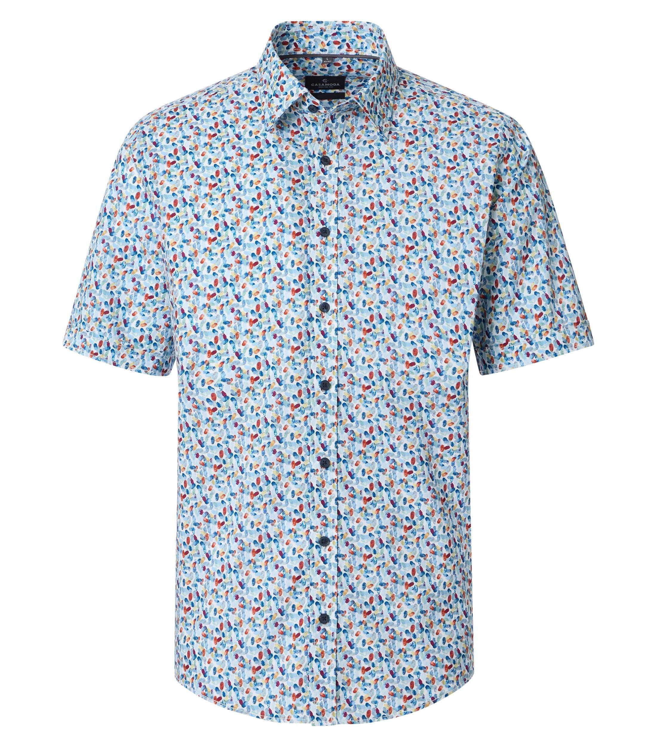 Freizeithemd Kurzarm 3XL Comfort Fit - Blau
