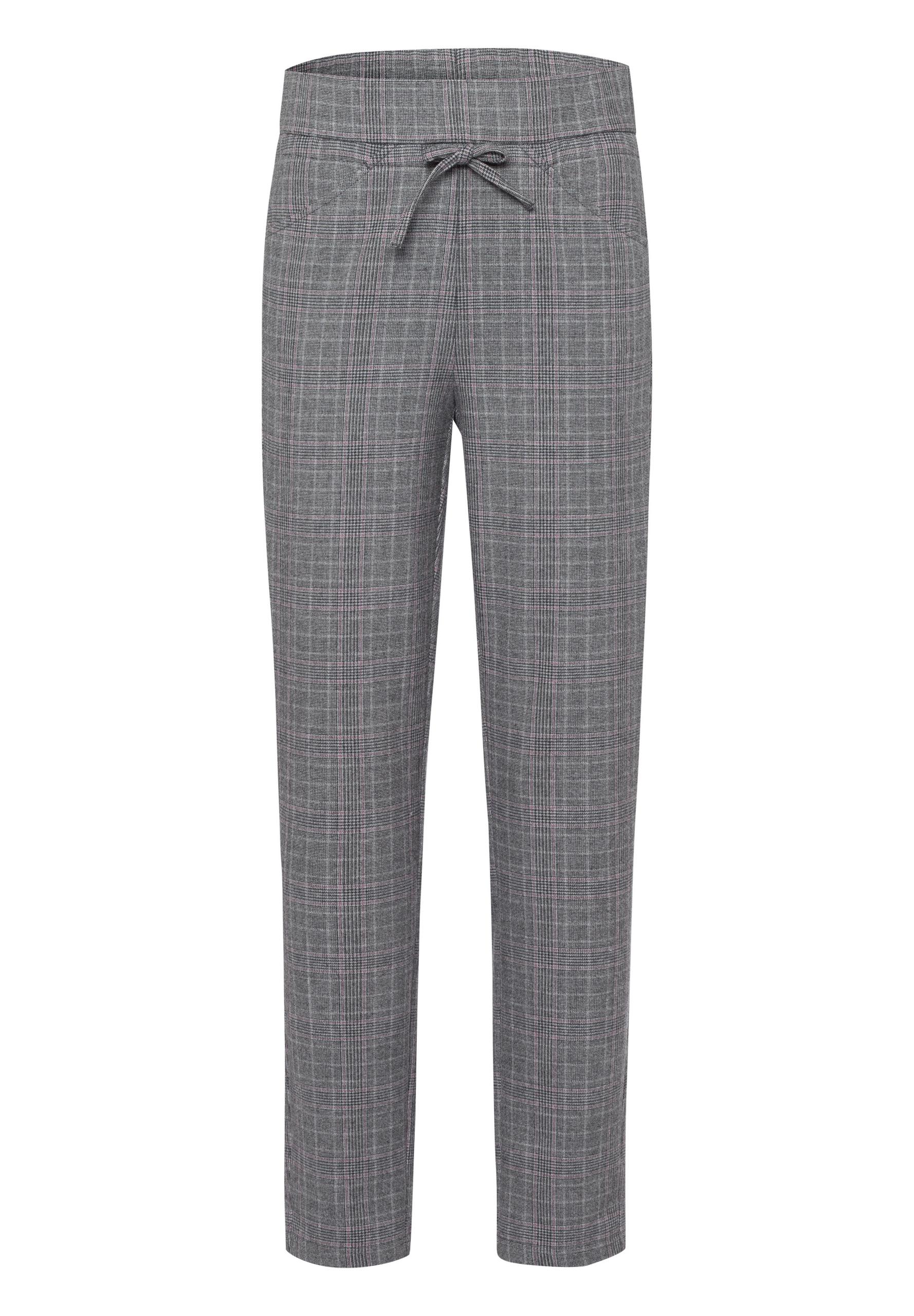 Hose CASUAL in modischem Glencheck 44 - Ecru/anthrazit