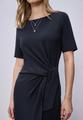 Midi-Kleid mit Knotendetail 34 - Shadowed Navy