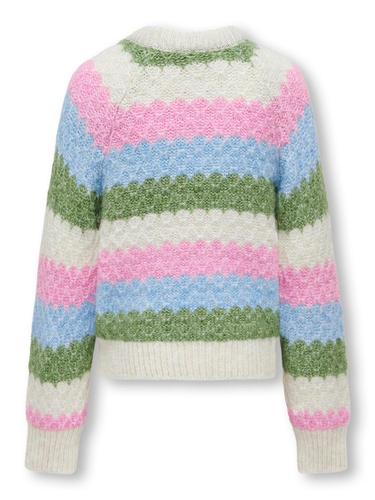 KOGCHOLE L/S O-NECK STRIPE KNT 146/152 Normal geschnitten - Birch