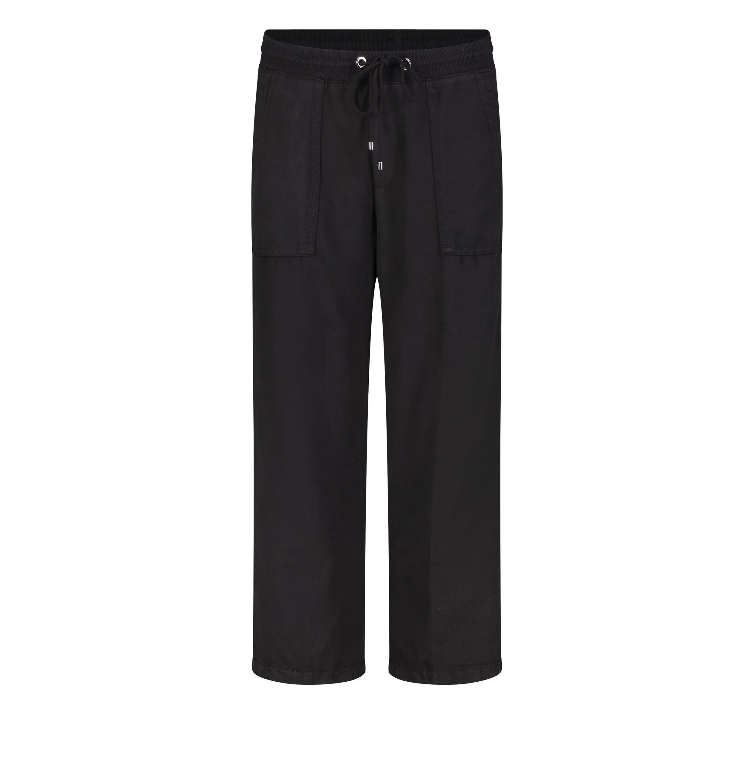MAC JEANS - CULOTTE casual, Cotton linen tencel 36/OL - Schwarz