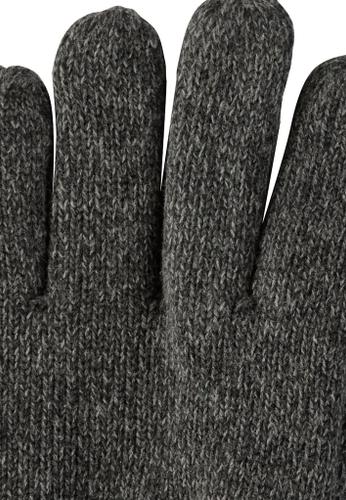 Melierte Strickhandschuhe mit warmen Futter Grau L