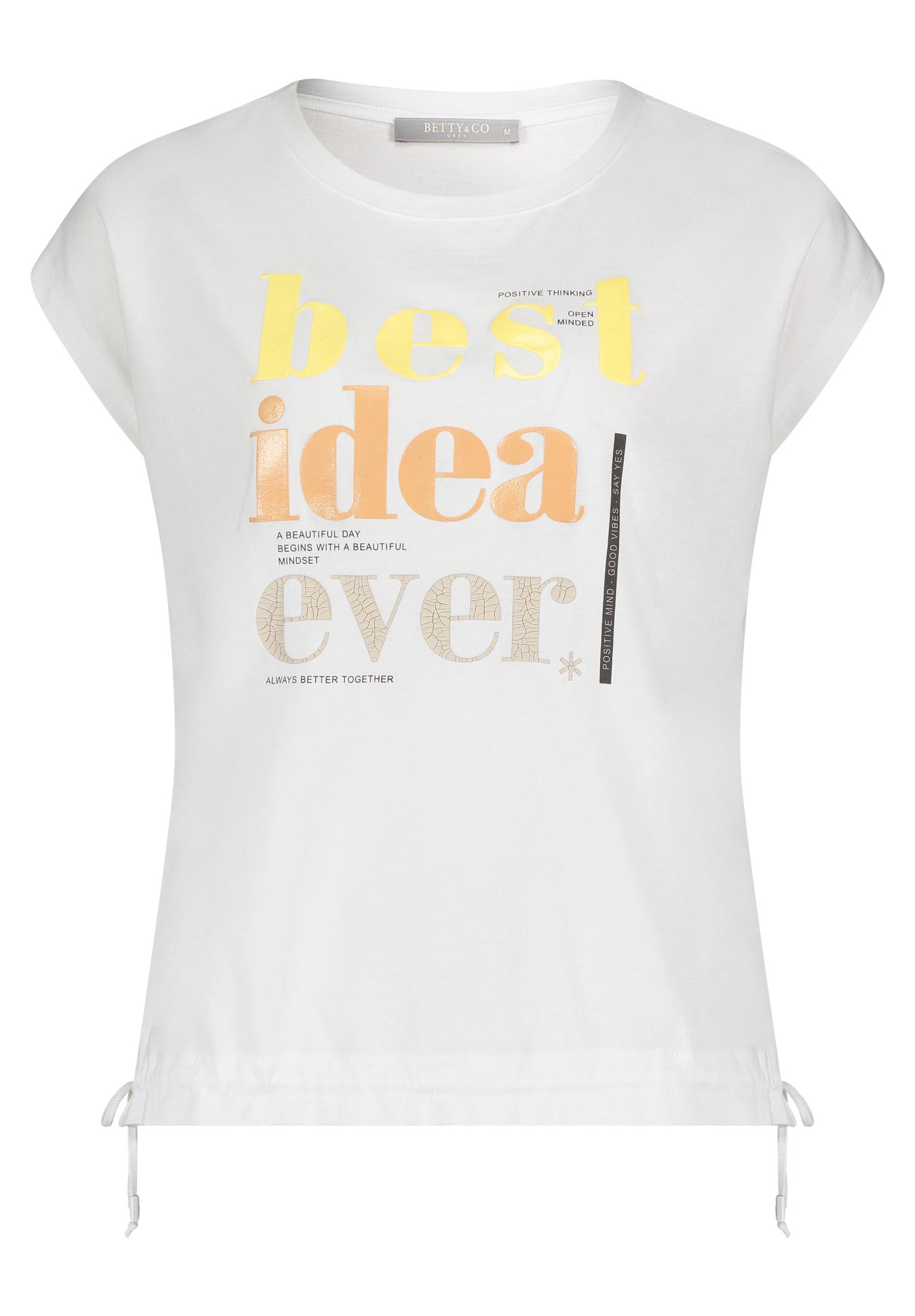 Baumwollshirt M Figurumspielend - White/yellow