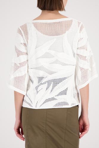 Strickpullover mit Cornellymuster 40 - Cream