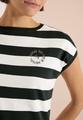 T-Shirt mit Streifen und Printdetail