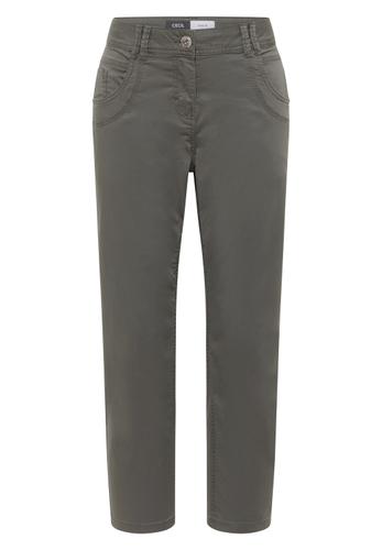 Mid Waist Slim Leg Hose im Casual Fit 28/7/8 Hosen - Clear Khaki