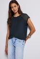 Blusenshirt mit Meshdetail 38 - Deepwater Blue