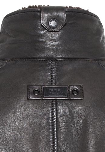 Leder Blouson mit Stehkragen 56 Regular Fit - Dark Choclate
