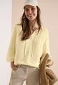 Tunika mit Split Neck aus Leinenmix L - Butter Yellow
