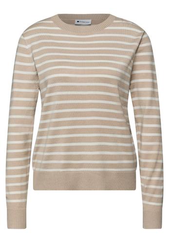Gestreifter Pullover 38 - Cotton Beige