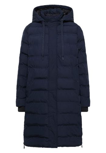 Mantel mit nahtloser Steppung L - Dark Navy Blue