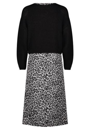 Casual-Kleid 40 Lässig - Patch Black/grey
