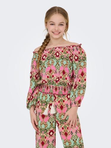KOGGLOW LIFE OFF SHOULDER TOP AOP WVN 146 Normal geschnitten - Tofu