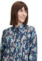 Hemdbluse 38 Figurumspielend - Blau/camel