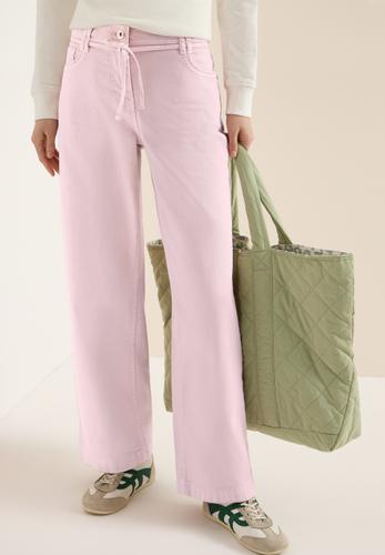 High Waist Wide Leg Jeans im Loose Fit 26/28 - Light Blush Rose