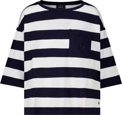Sweatshirt mit Brusttasche 38 - Marine Ringel