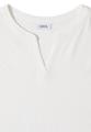T-Shirt mit Split Neck in Unifarbe