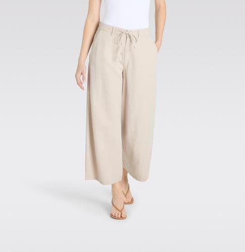 MAC JEANS - CULOTTE, Cotton linen tencel 34/OL - Weiß