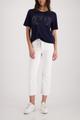 T-Shirt mit Schmuckdetails 36 - Marine