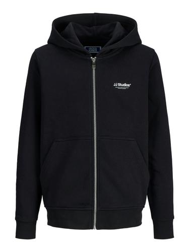 JJESOHO SWEAT ZIP HOOD NOOS JNR 140 Locker geschnitten - Black