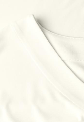 Lässiges V-Neck Shirt L - Vanilla White