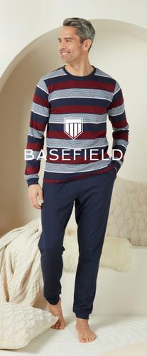 He.-Pyjama Soft Wash XXL - Merlot Stripe/ink