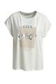 T-shirt Foil Print S - Cream White