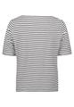 Streifenshirt XL Gerade - Weiß/schwarz