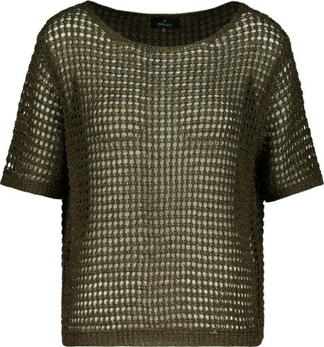 Strickpullover mir Ajour-Struktur 38 - Olive