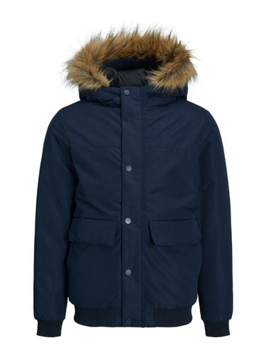 JJCHAMP BOMBER JACKET DETACH FAUXFUR JNR 152 - Navy Blazer