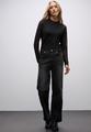 Mesh Turtleneck Shirt 40 - Black