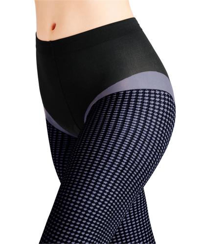 FALKE Houndstooth 15 DEN Damen S-M - Deep Royal