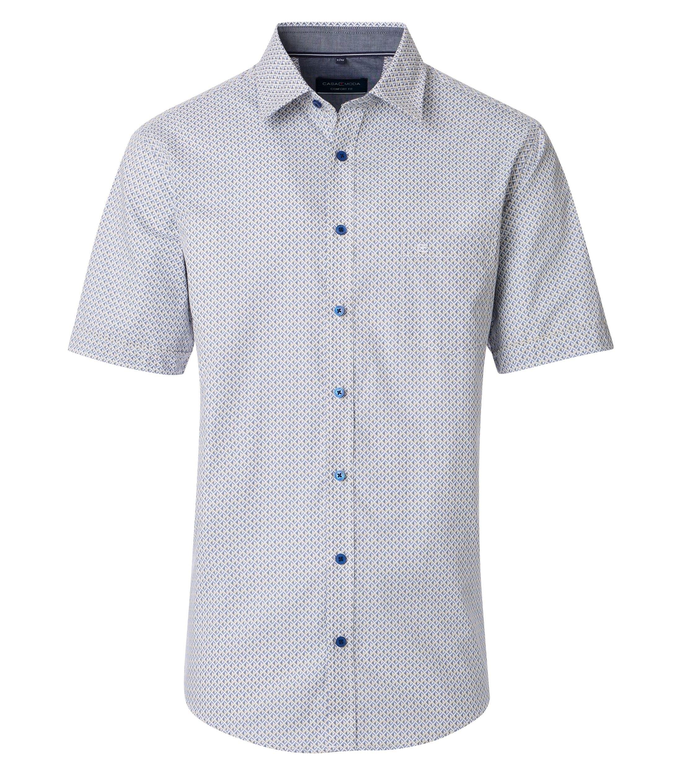 Freizeithemd Kurzarm M Comfort Fit - Blau