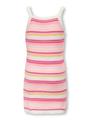 KOGBELLI LIFE SL STRIPE DRESS KNT 134/140 Slim Fit - Ecru