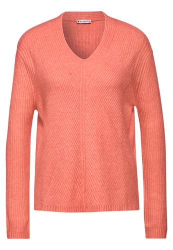 Strukturpullover 40 - Peachwood Orange Melange