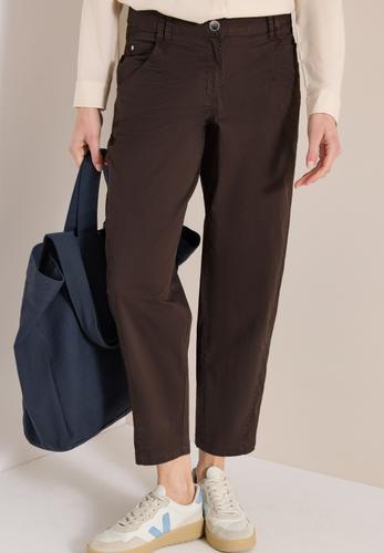 Mid Waist Barrel Leg Hose im Casual Fit 27/28 - Macchiato Brown