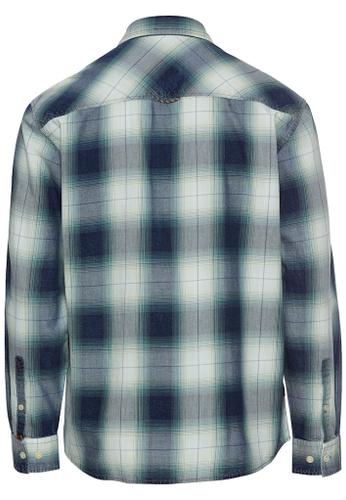 Regular Fit Langarmhemd aus Baumwolle Blau M