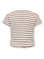 KOGJANA SS STRIPED KNOT TOP JRS 134/140 Normal geschnitten - Tofu