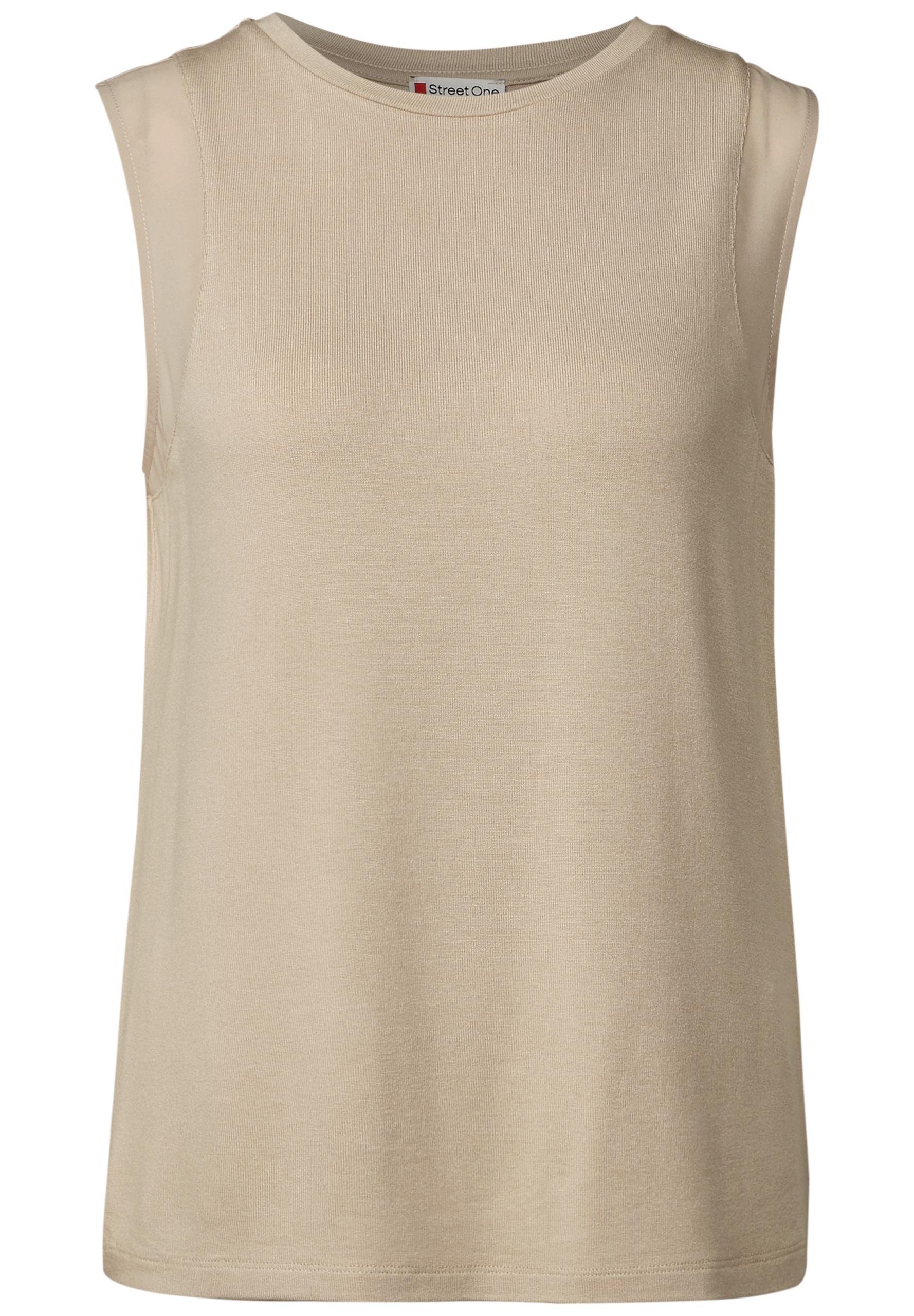 Top mit Chiffondetails 42 - Coastal Beige