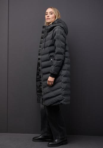 Mantel mit geklebten Nähten 36 - Obsidian Blue